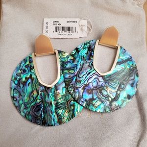 NWT Abalone shell Diane earrings